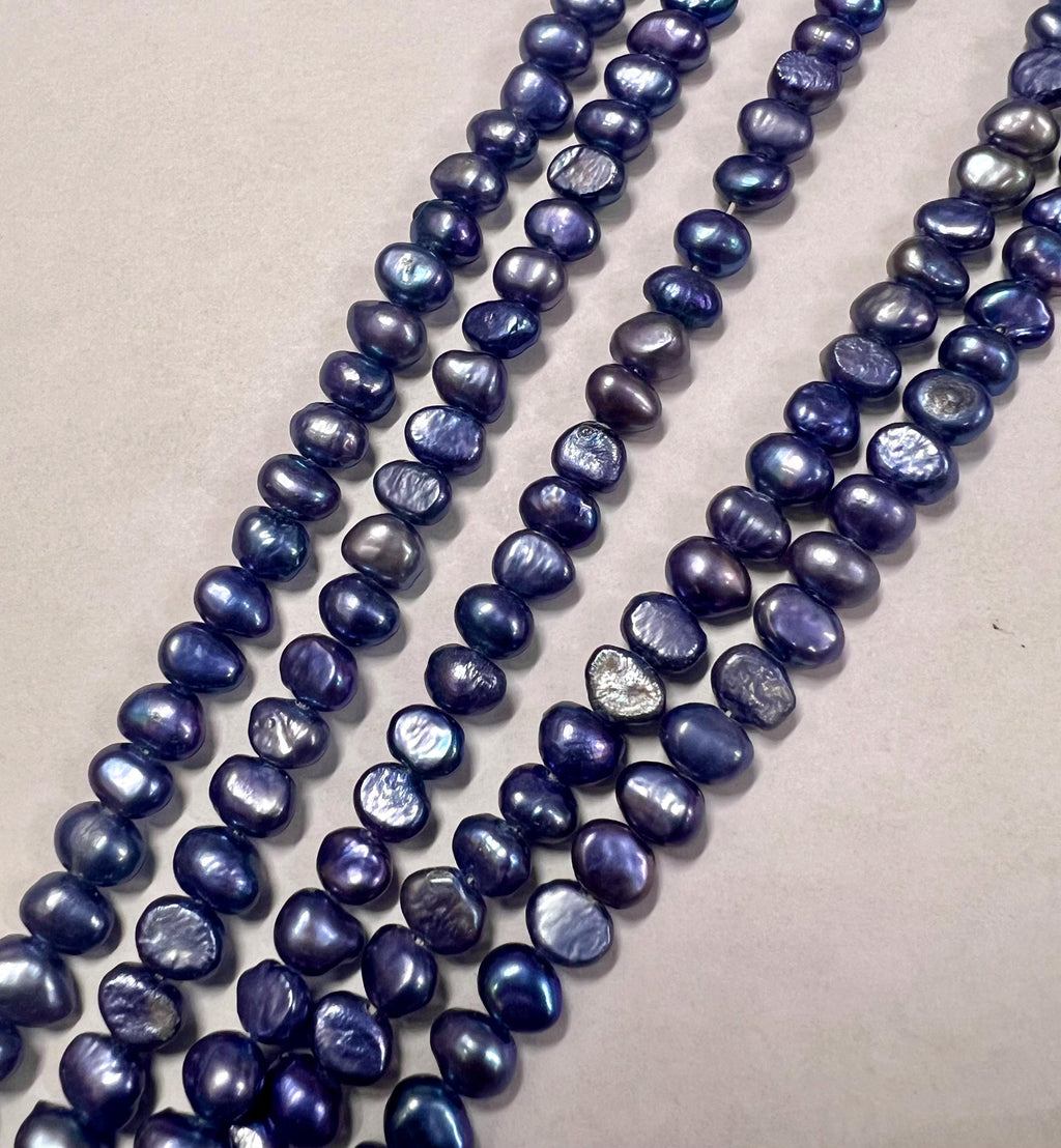 NEW AA+ 6-7mm Corn Pearl Baroque Pearl Nugget Pearl baroque Freshwater Pearl light ink tender purple, 15" full strand 60pc Wholesale #CB6013