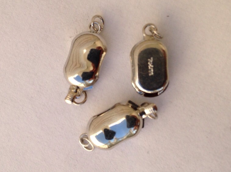 14k GF pearl Clasp 14/20 White Gold filled Clasp 8x12mm beading bix clasp oval kidney shape #FDC011