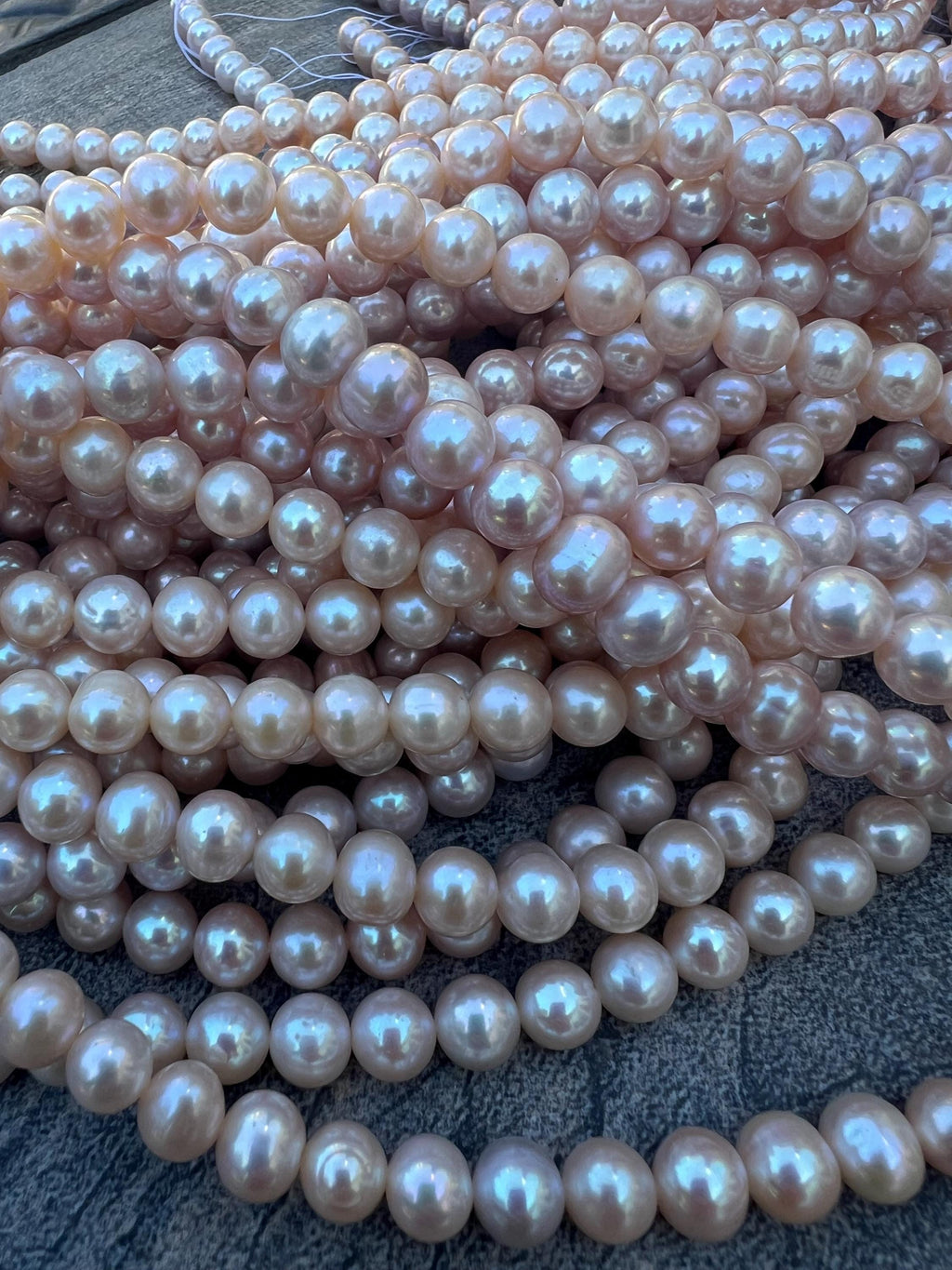 AA 8-9mm Natural color Freshwater Pearl Champagne lavender Round off  Pearl, 15" full strand loose pearl beads for DIY jewelry-- New #RS2005