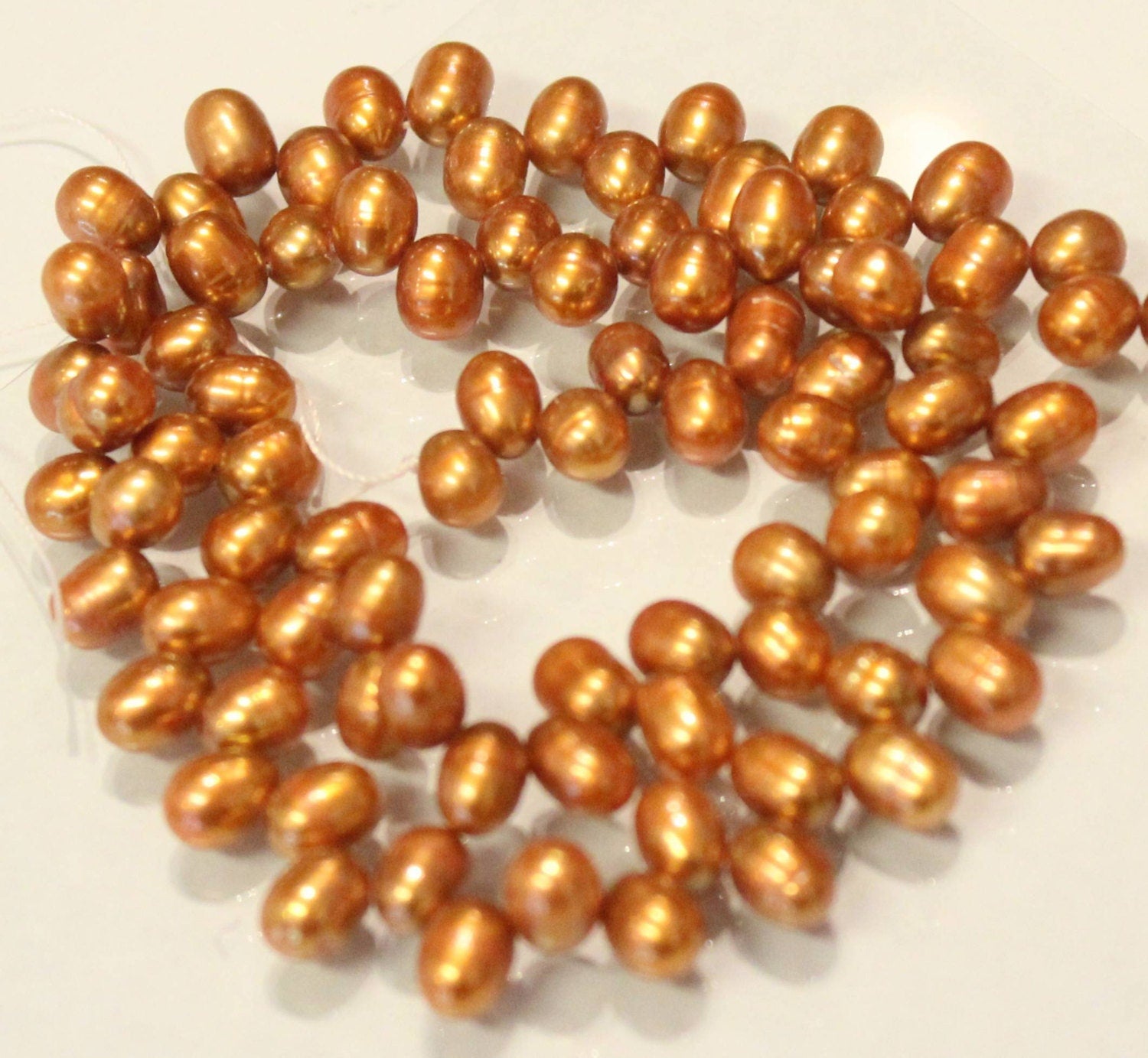 5-6mmX8mm Top drilled Dancing Pearl Freshwater Pearl copper brass brown briolette tear drop pearl beads full strand 15" #DR3103
