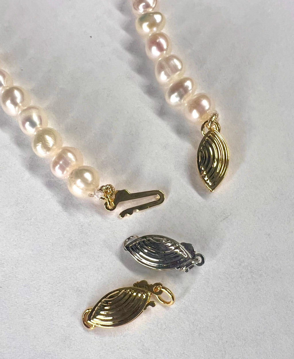 14k Gold filled pearl Clasp classic fish Clasp 5.5x11mm Filigree Pearl Bead Fish Hook Clasp Single Strand clasp oval shape #FDC020