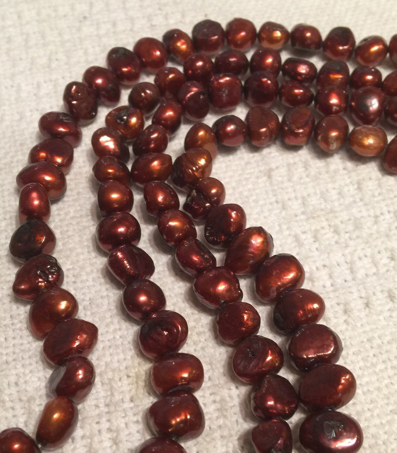 Freshwater Pearl Baroque Pearl Iron Red large pearl nugget 10-11mm----15" Full Strand Genuine Pearl NEW PROMOTION Sale  #BA4049