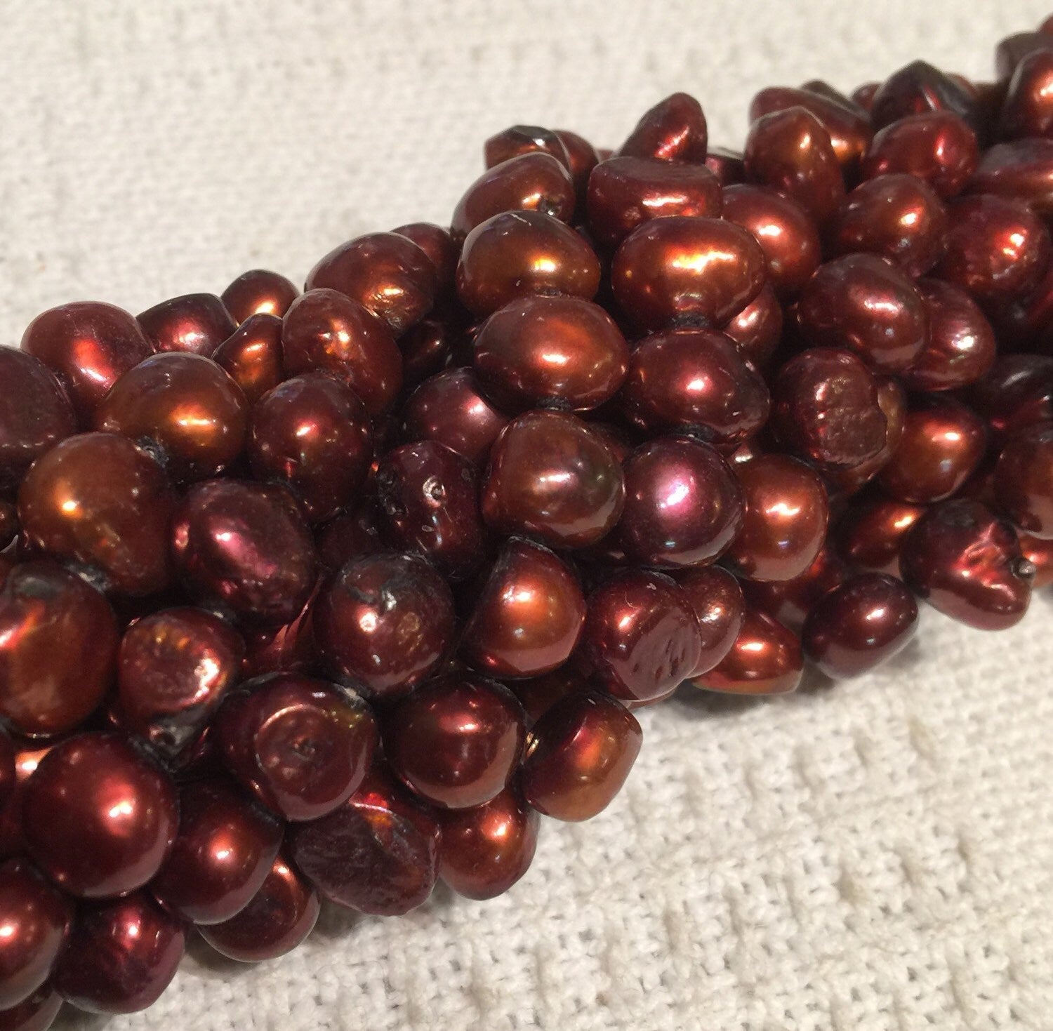 Freshwater Pearl Baroque Pearl Iron Red large pearl nugget 10-11mm----15" Full Strand Genuine Pearl NEW PROMOTION Sale  #BA4049