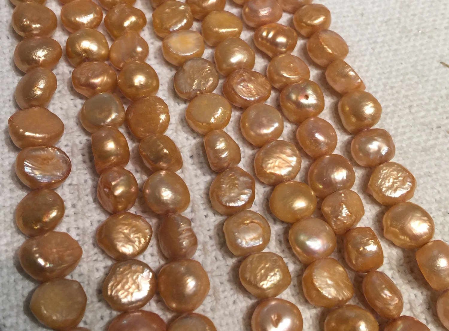 Freshwater Pearl Baroque Pearl Vintage Peach large pearl nugget 9-11mm----15 inches Full Strand Genuine Pearl NEW PROMOTION Sale #BA4045