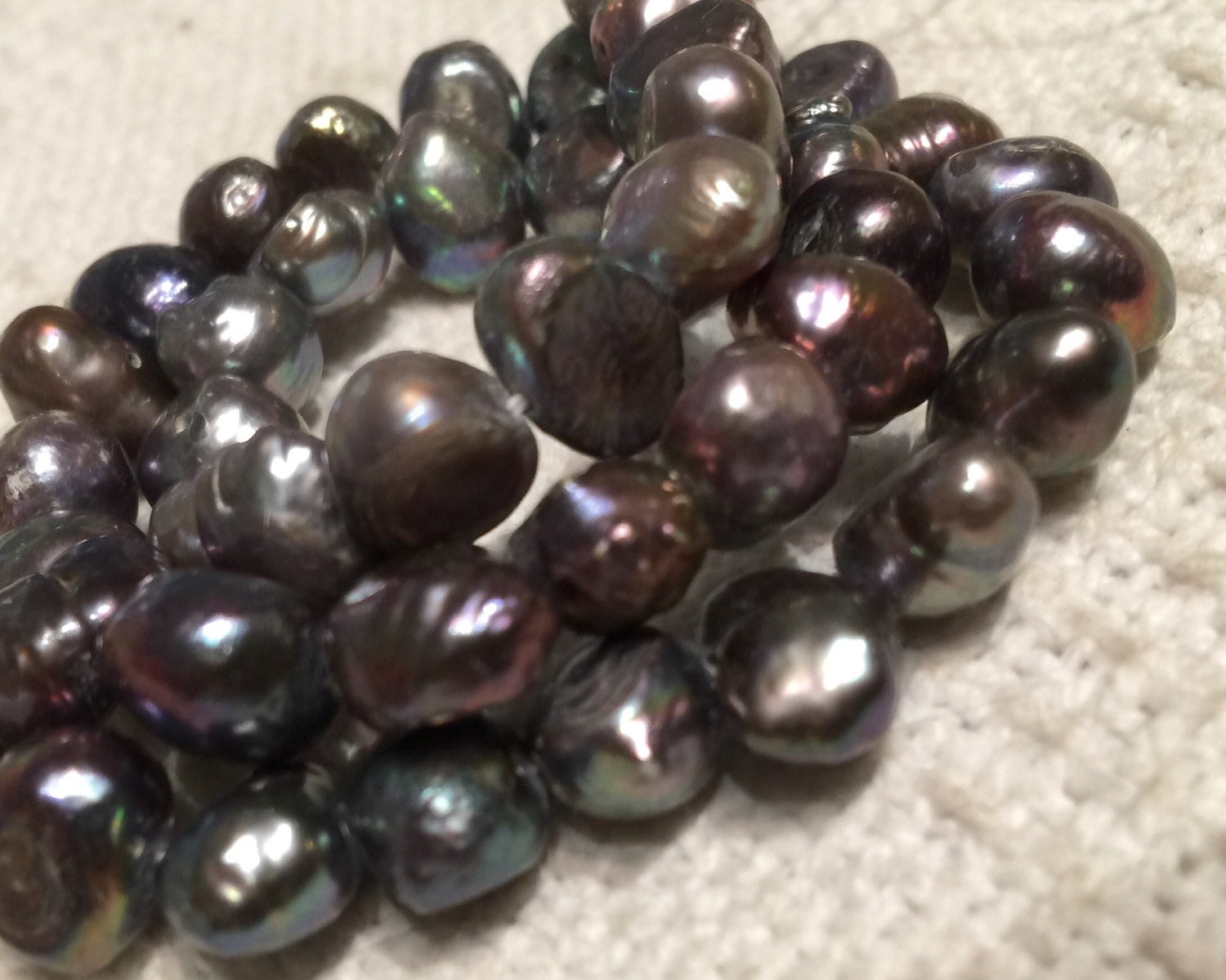 Freshwater Pearl Baroque Pearl Peacock large pearl nugget 9-11mm----15'' Full Strand Genuine Pearl Great bargain NEW PROMOTION Sale #BA4044