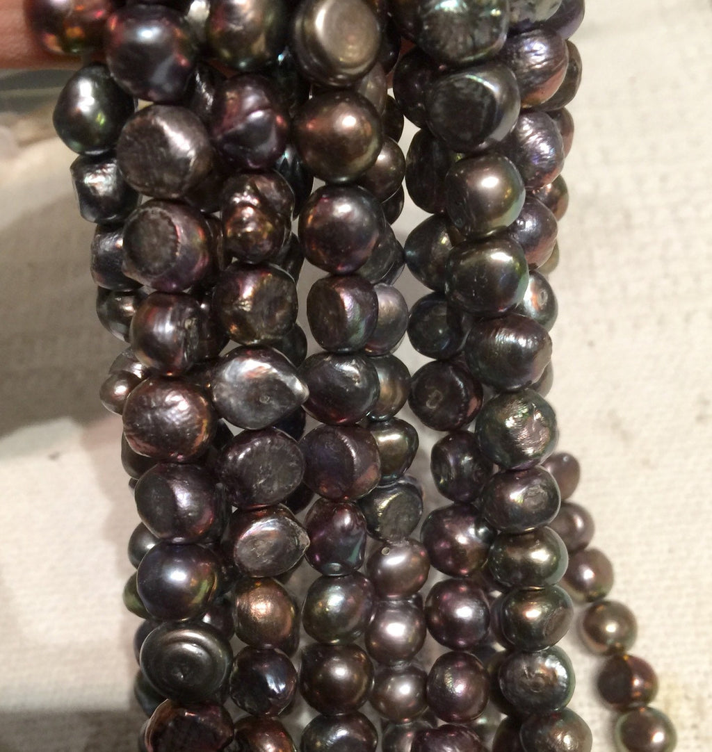 Freshwater Pearl Baroque Pearl Peacock large pearl nugget 9-11mm----15'' Full Strand Genuine Pearl Great bargain NEW PROMOTION Sale #BA4044