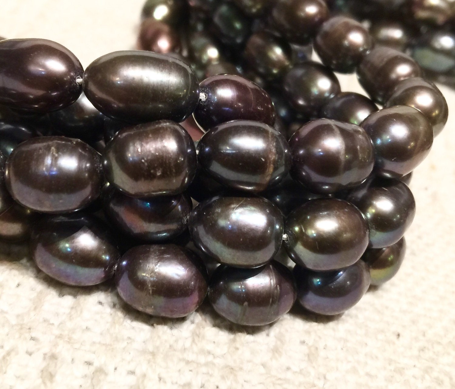 Rice Baroque Pearl Freshwater Pearl Peacock large oval pearl 10X13mm--16" full strand 30 pcs wholesale deal  #DR3039