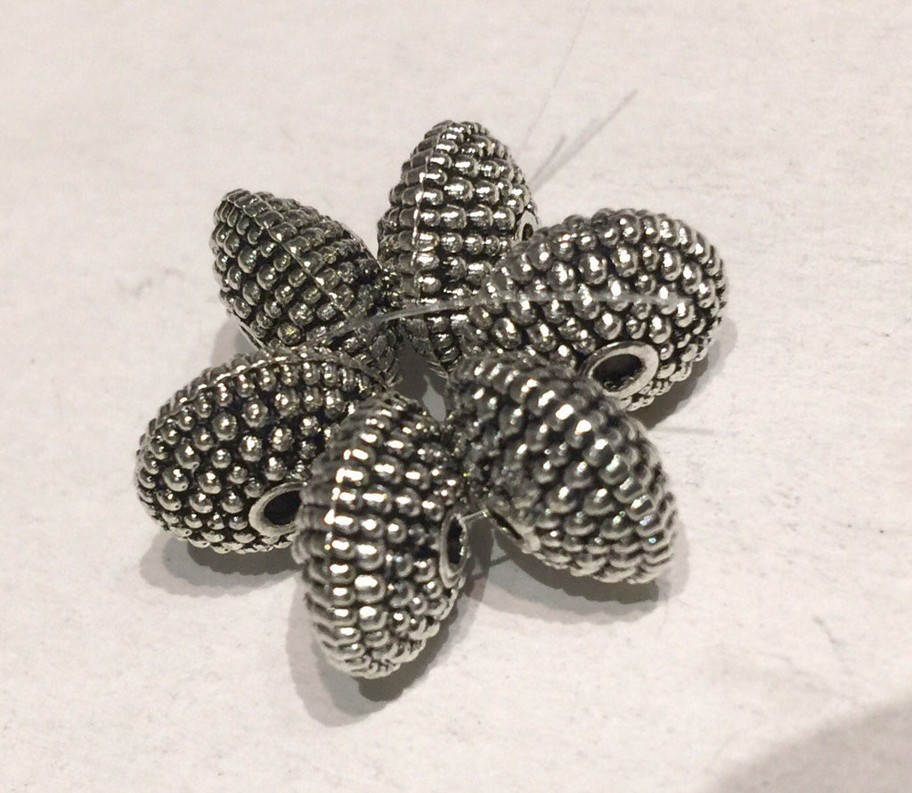 Tibetan Silver Saucer spacer Beads 11.5mmX6.5mm fine quality antique silver style 6pcs #FDP216