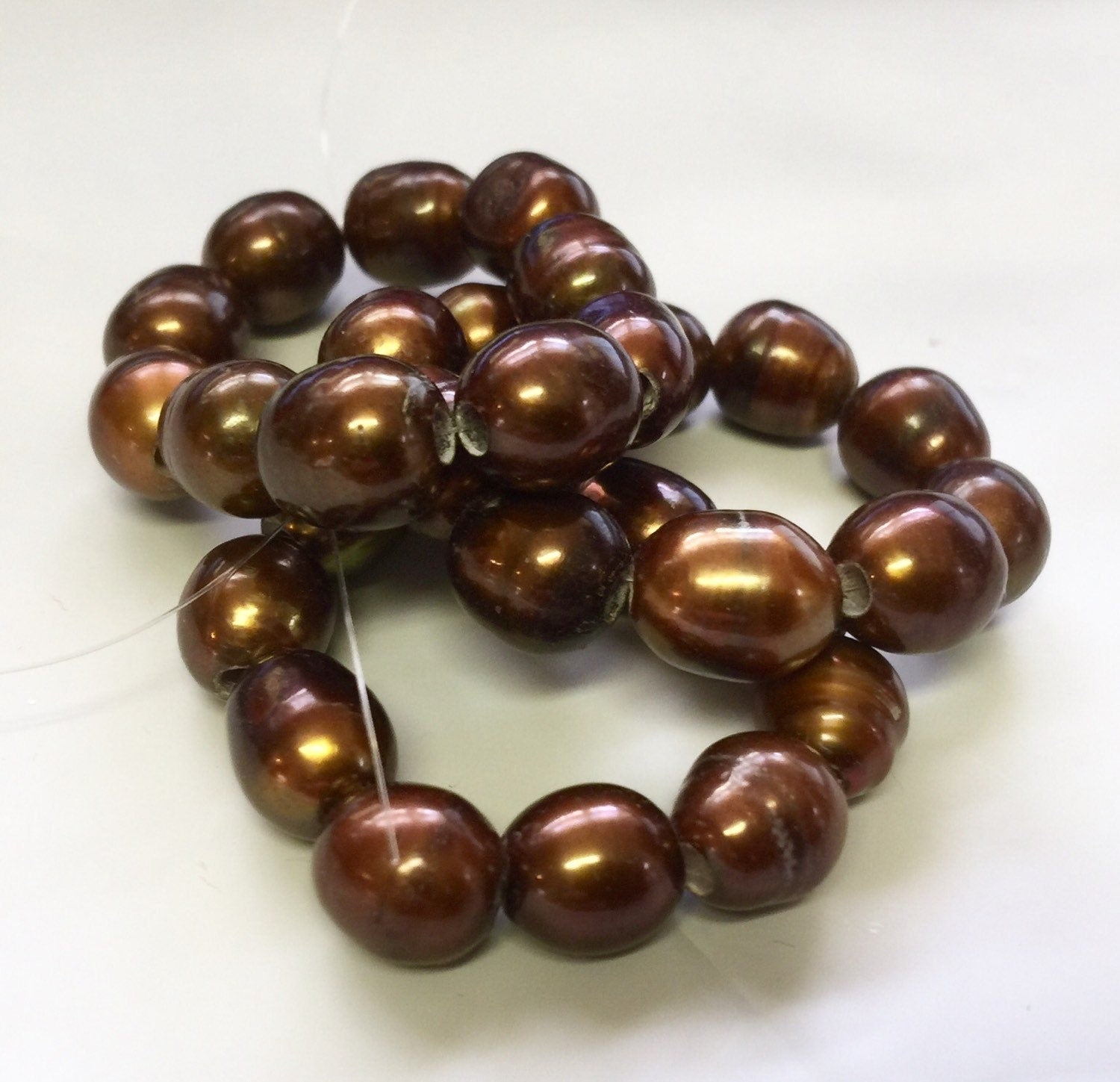 Batch Sale Large Hole Pearl Freshwater Pearls 2.5mm Dark brown color nugget pearl 9mmX10mm 40 Pc baoroque Rice Pearl wholesale #LH8055