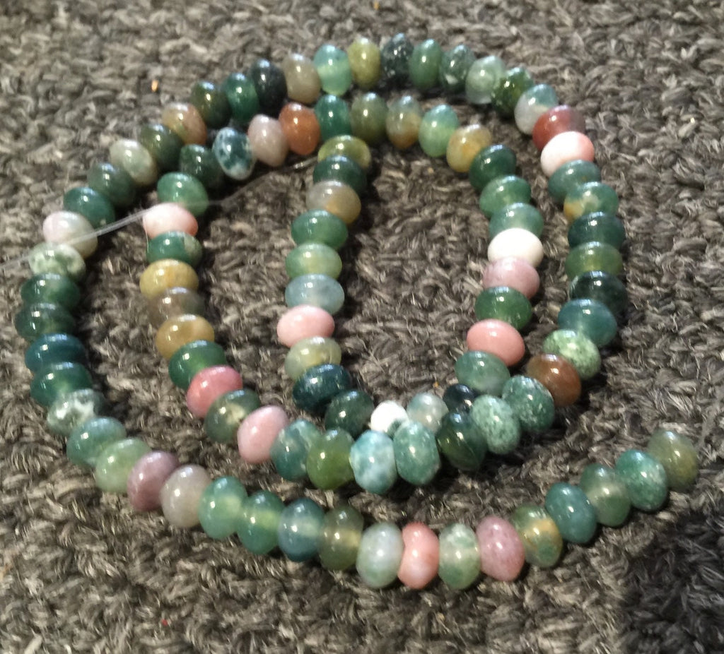 6x4mm multiple color deep green brown pink spacer jade gemstone FULL strand 15.5" 95 pieces design craft gemstone---New Arrival Sale #SBA001