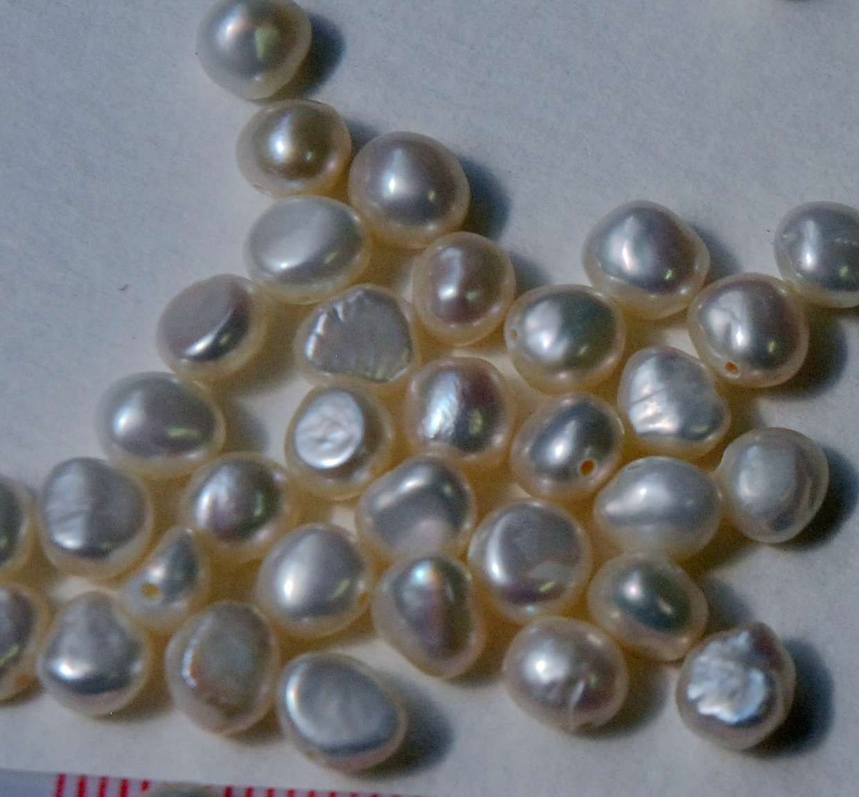 AAor AAA 5-6mm small baroque nugget pearl, full strand corn freshwater pearl, ivory white color pearl 14“ 70+pc beads---Wholesale promotion