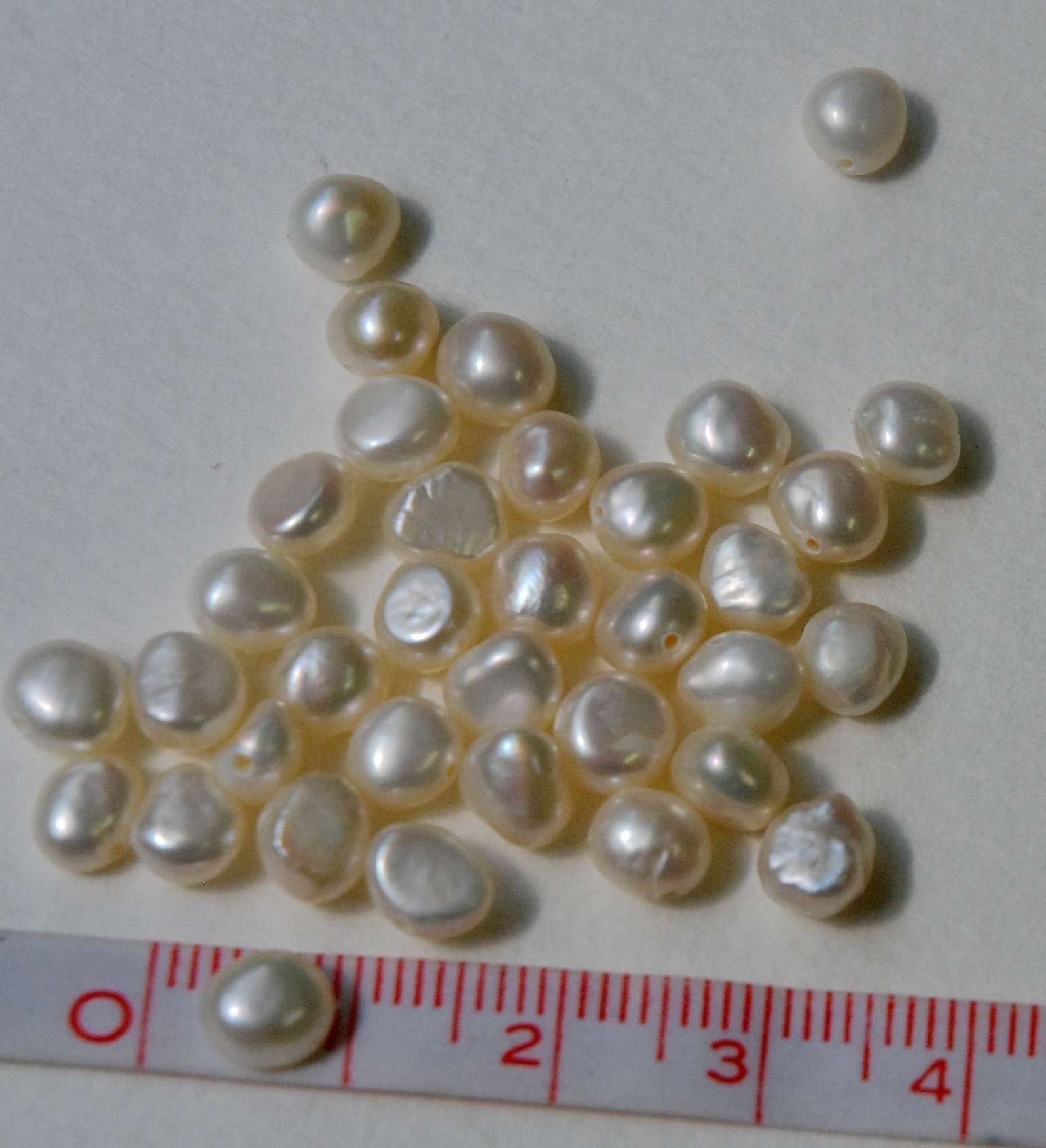 AAor AAA 5-6mm small baroque nugget pearl, full strand corn freshwater pearl, ivory white color pearl 14“ 70+pc beads---Wholesale promotion